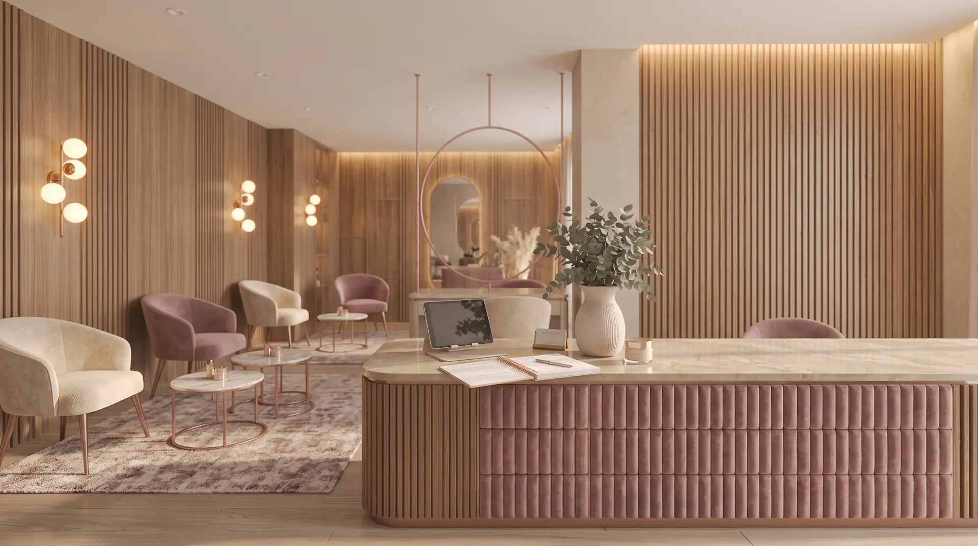Recepcja eleganckiego salonu beauty